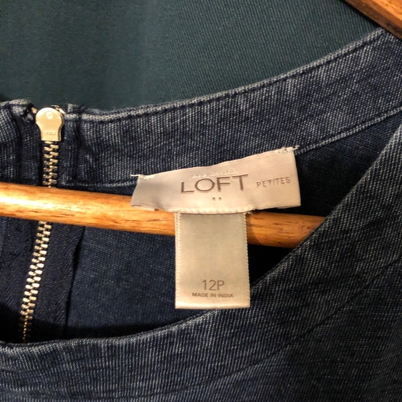 LOFT petites blue casual dress! - Picture 3 of 3